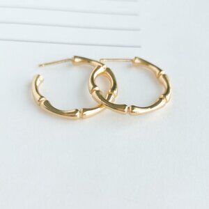 Julie Vos Bamboo Hoop Earrings